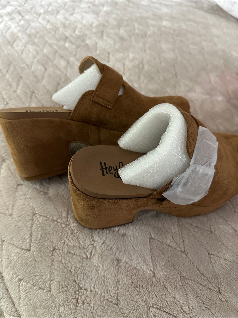 Corkys Tan Suede Platform Clogs - Picture 4 of 7